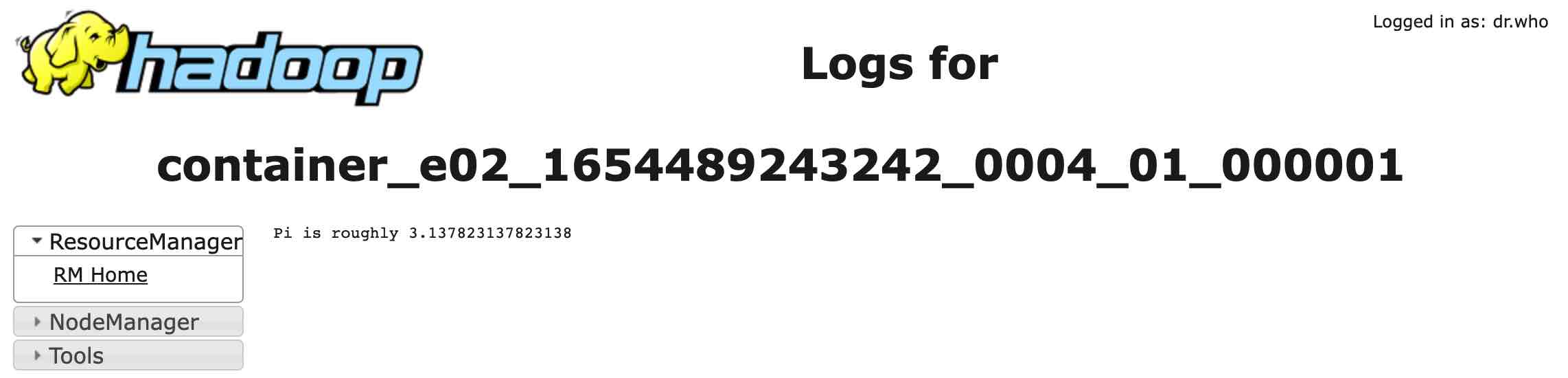 spark logs stdout